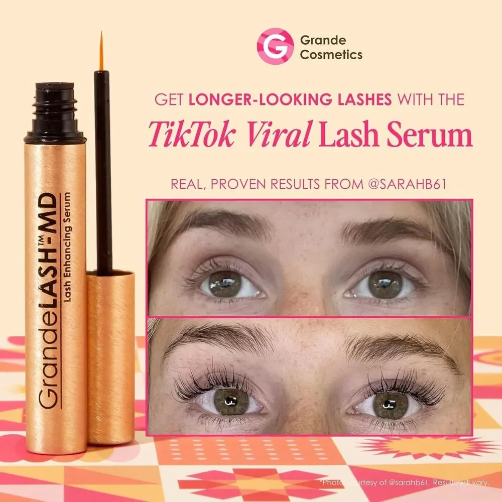 2-Pack Grande Cosmetics GrandeLASH-MD Lash Enhancing Serum 1 ml Peptide Vitamin